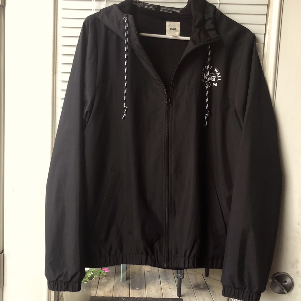 Vans Black Nylon Windbreaker size L Junior